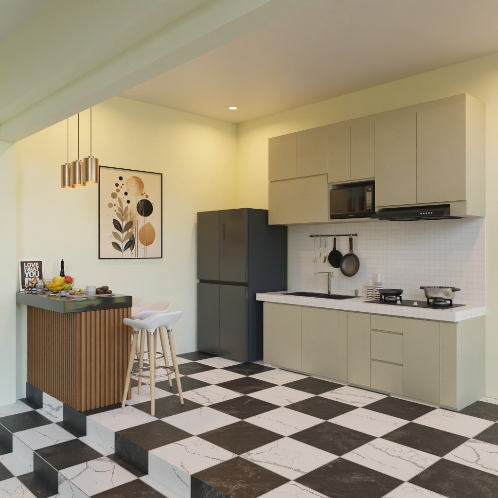 Kitchen set Minimalis Ny. F. Bandung Jabodetabek