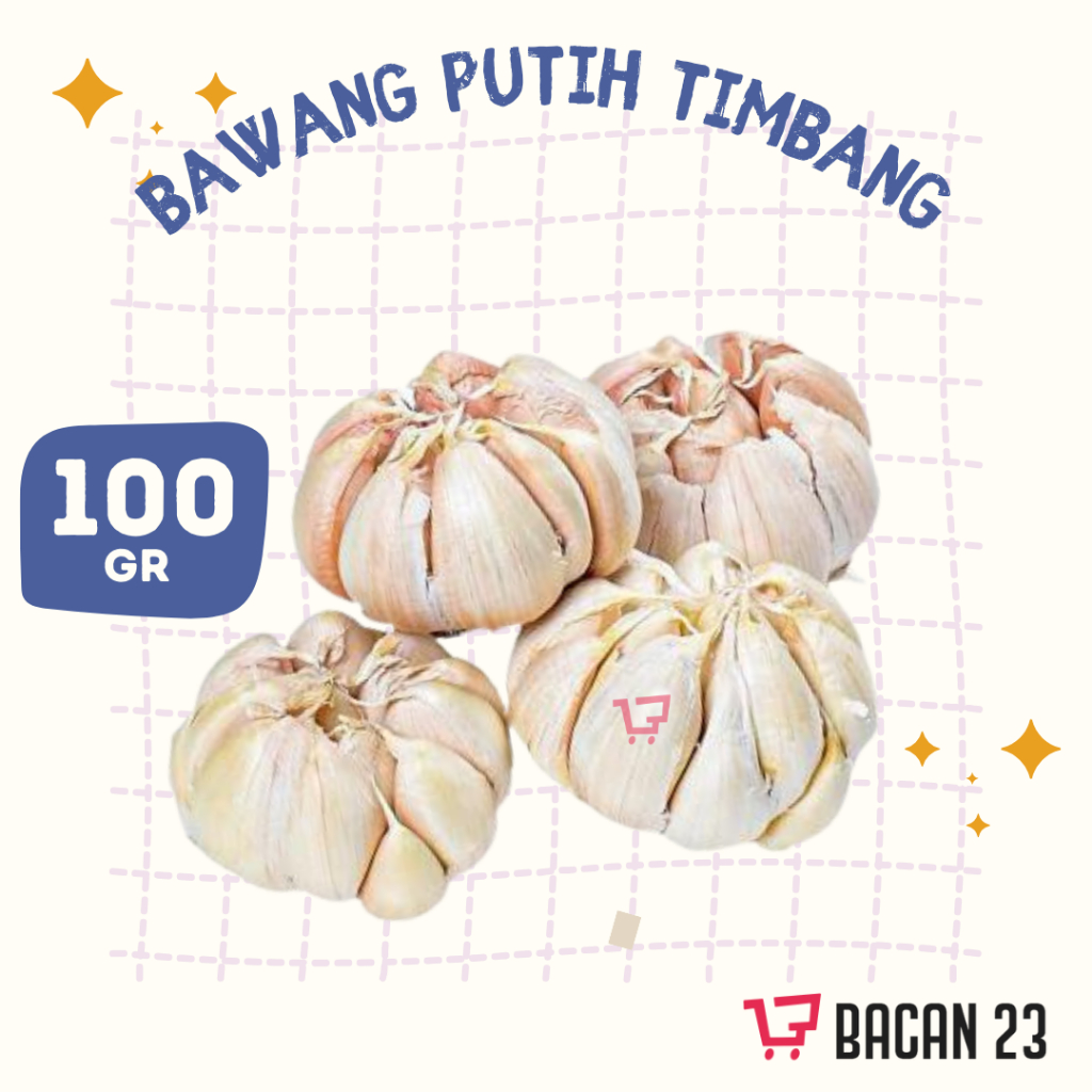 

Bawang Putih Timbang (100gr) / Bawang Putih Garlic / Bahan Pasar Timbang Kiloan