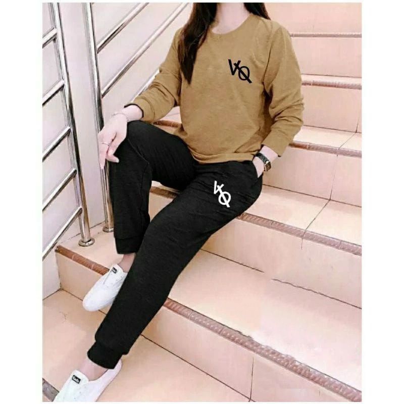 One Set Wanita VO Terbaru II Set Wanita Olahraga Santai Trendy II One Set Sweater Celana Jogger