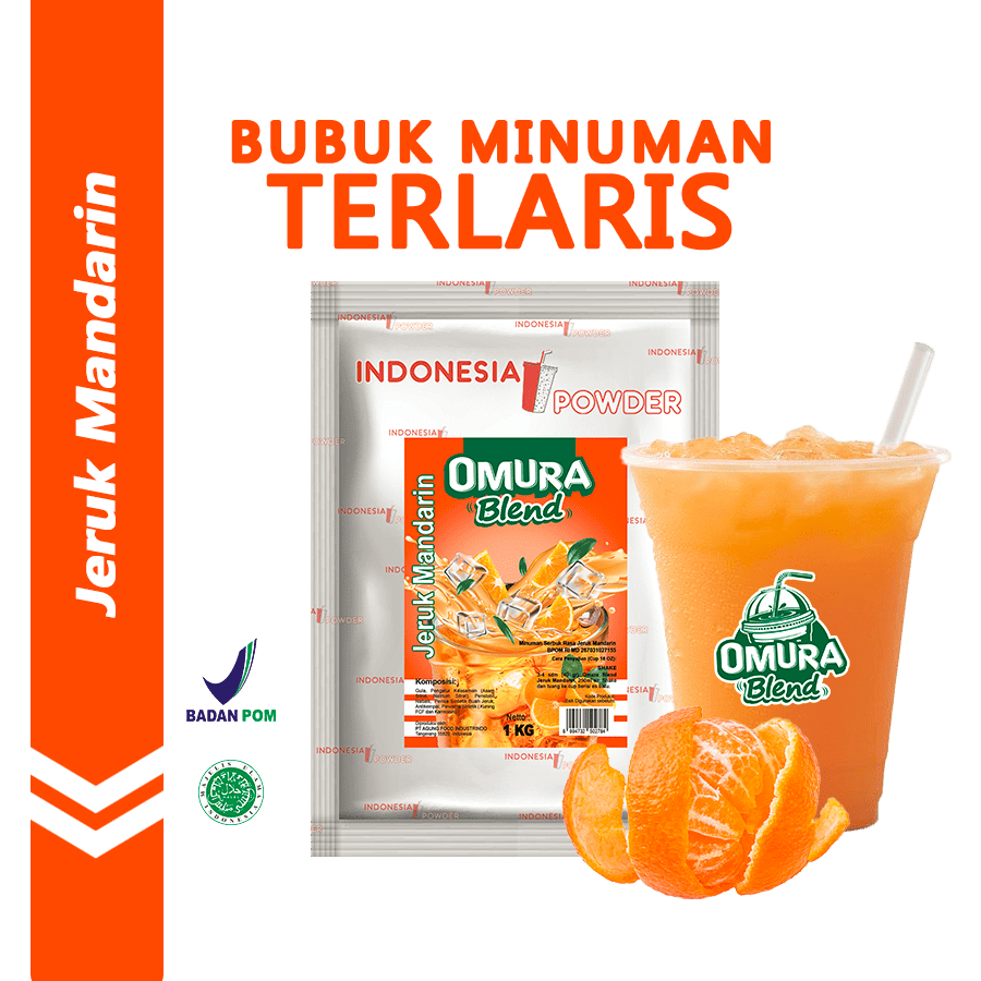 

Rasa Jeruk Mandarin 1Kg / Bubuk Minuman Premium Merk Omura Blend
