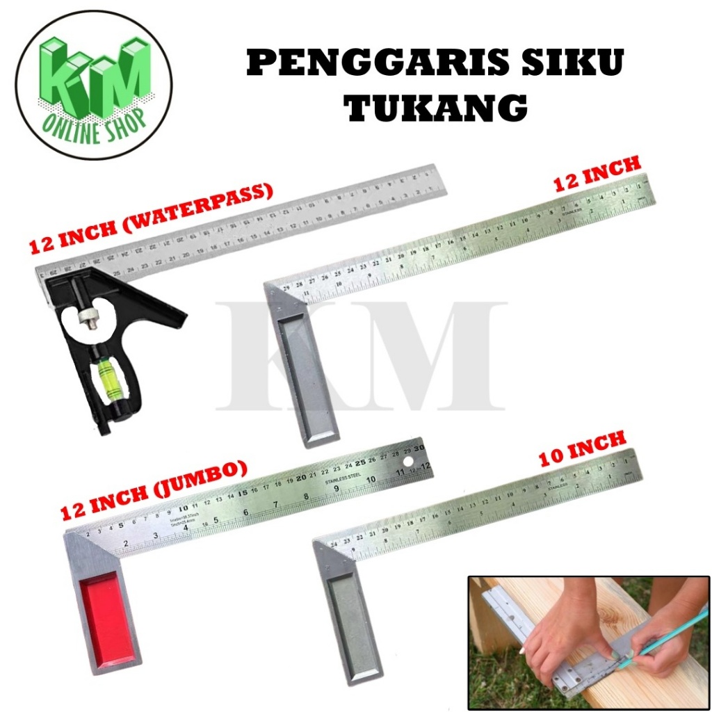 

Penggaris Siku Tukang 10 Inch 12 Inch / 30 cm 35 cm Siku Tukang L Penggaris Siku Waterpass Alat Ukur Tukang