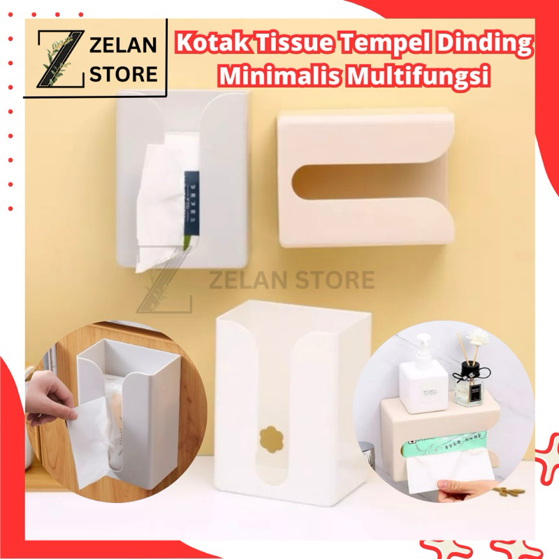 Kotak Tisu Tempel Dinding Minimalis / Tissue Box Wadah Gantungan Kertas Selampe Untuk Ruang Tamu Dap
