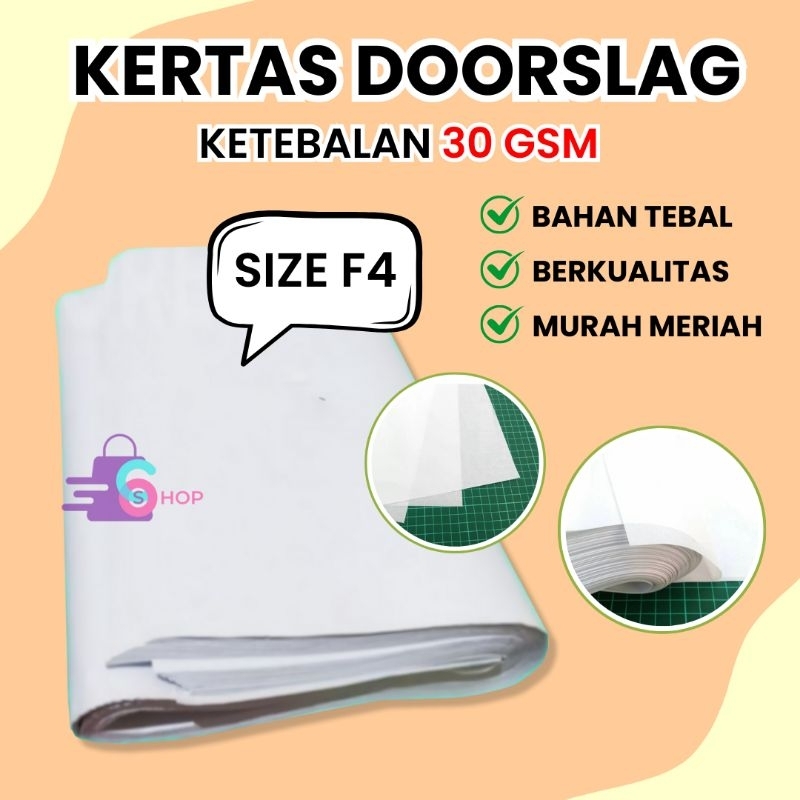 

KERTAS DOORSLAG F4 FOLIO 30GSM || KERTAS DUSLAK 30GRAM || KERTAS PEMBUNGKUS 30GR || PAPER MURAH PUTIH