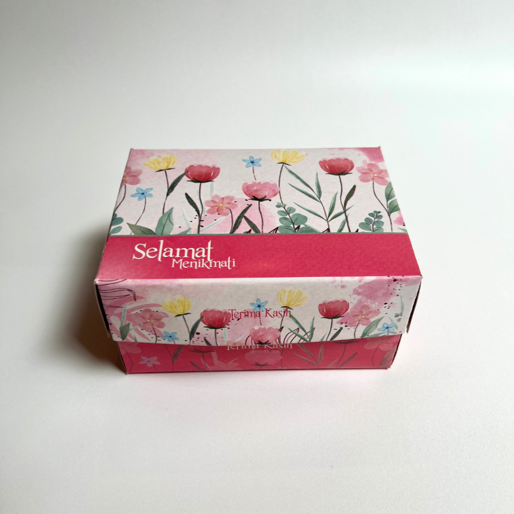 

Dus / Box snack (50 PCS) 14x10x7.5 Aqua motif tulip