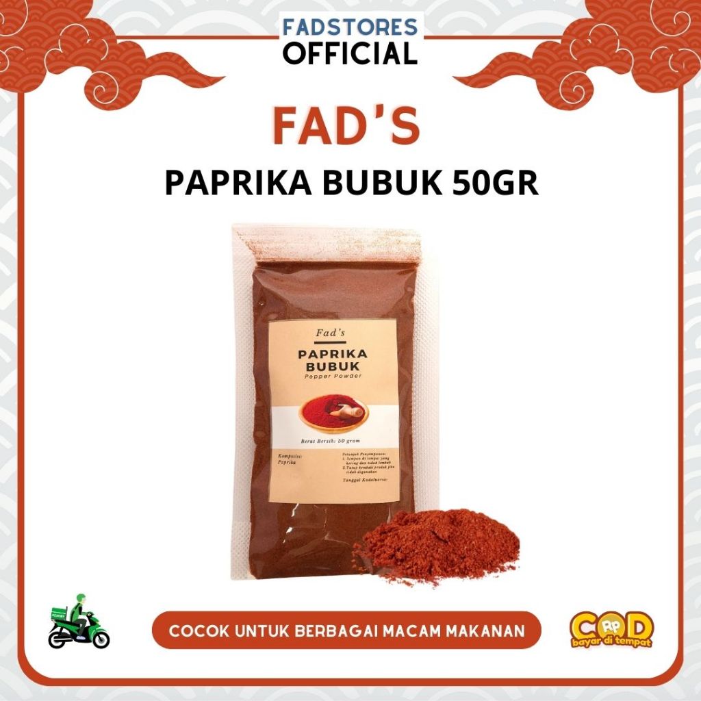 

Paprika Bubuk 50gr - Pepper Powder 50gr - Fad's Rempah Bubuk - Rempah JSR