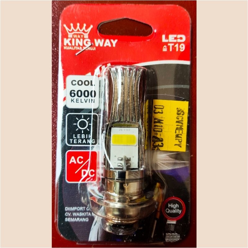 Bohlam/Bolam Lampu Depan/Utama LED 2 Sisi H6 Xeon RC/GT 125/X-Ride Old/Mio Sporty/Soul/J/Nouvo