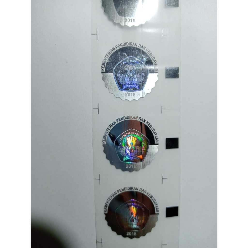 Hologram TUT WURI HANDAYANI Hotprint Hotstamp foil TWH tahun 2018