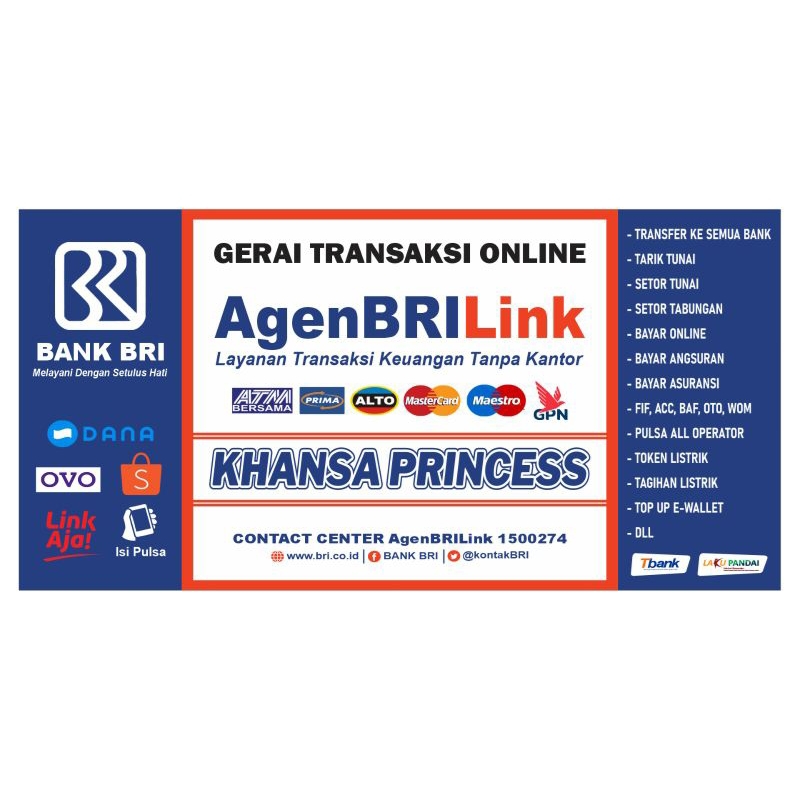 SPANDUK/BANNER AGEN BRILINK 300x100 CM