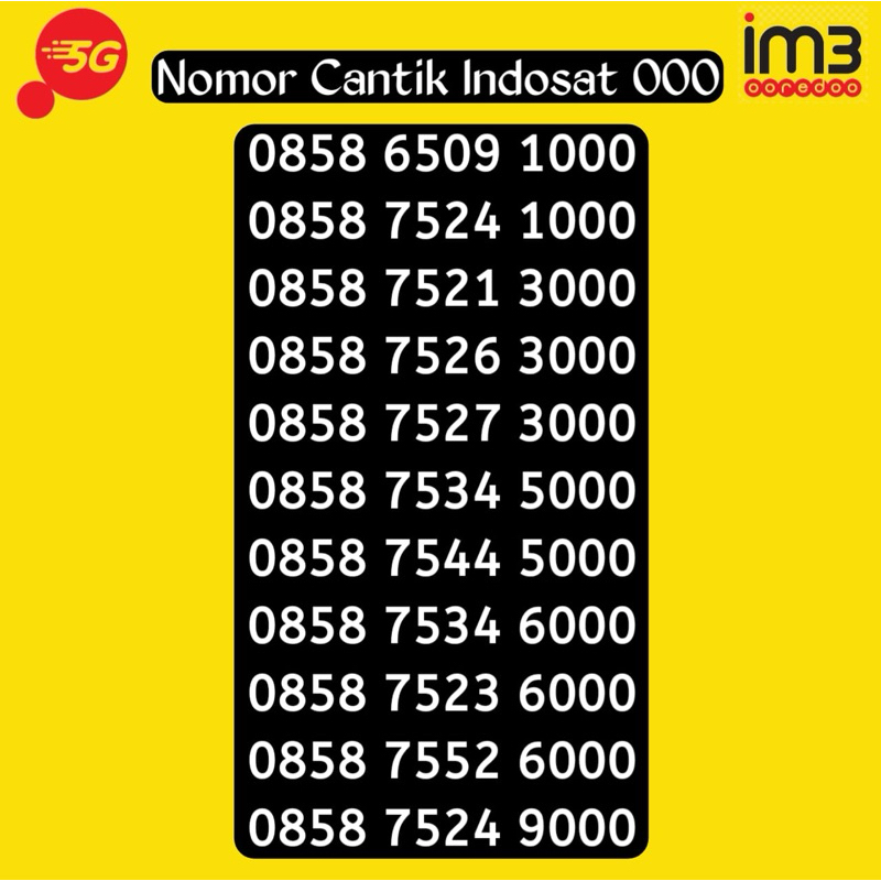 Nomor cantik indosat 0000 1000 nomor cantik jogja