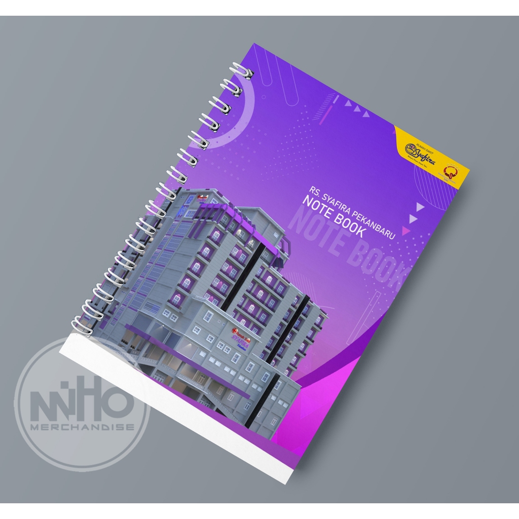 

Notebook Disain Sendiri Cover&lembaran isi kertas, 200 BUKU, Jilid Kawat Spiral A6, Kertas HVS / Hardcover / 60 lembar / Bergaris