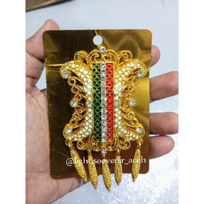 Bros Pintu Aceh Ukuran Besar/Bros Aceh Aksesoris Jilbab/Bros Kebaya/Aksesoris Pengantin Aceh