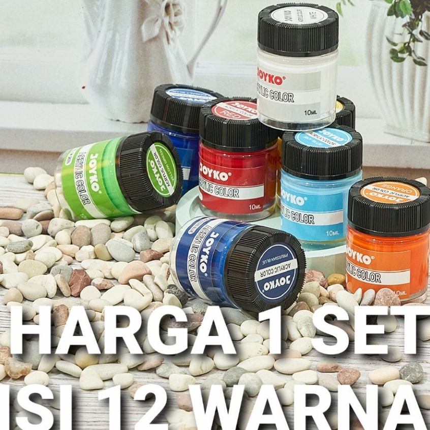 

Ready Terkini JOYKO TITI ACRYLIC COLOUR SET CAT AKRILIK SET 12 WARNA JOYKO MURAH BERKUALITAS ACC1ML12