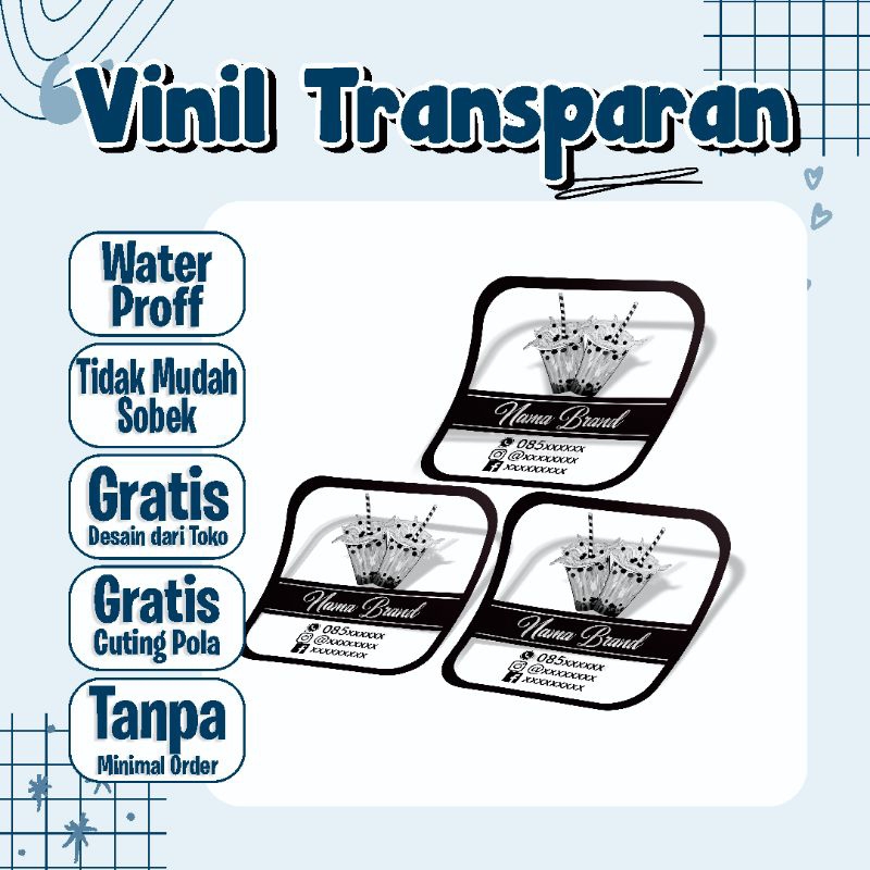 

CETAK STIKER VINIL TRANSPARAN A3+ | CETAK STIKER CUSTOM | CETAK STICKER LOGO | CETAK STICKER LABEL MAKANAN & MINUMAN | CETAK STIKER ANTI AIR/TRANSPARAN