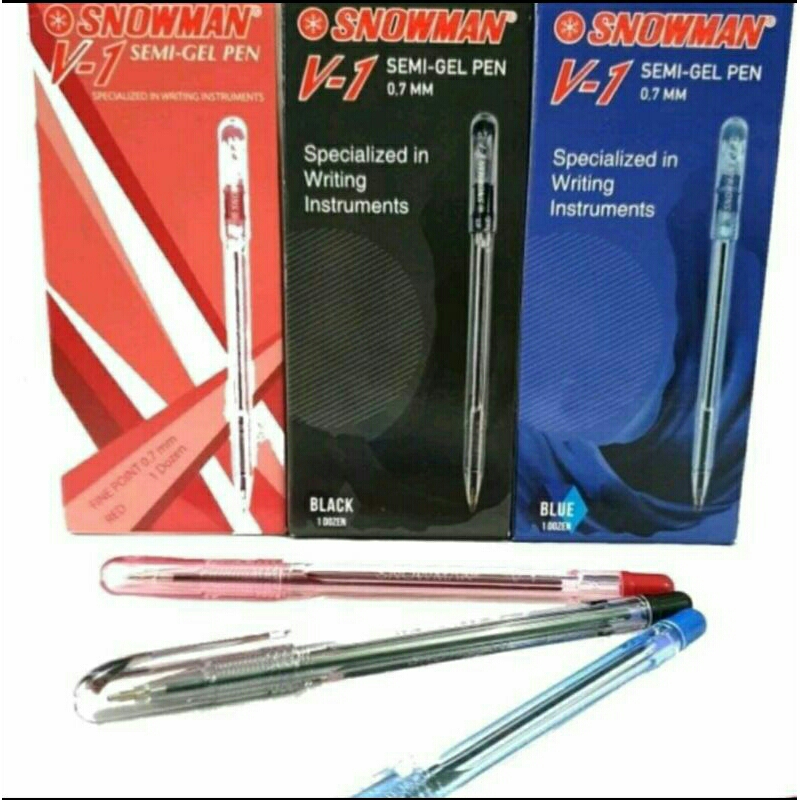 

Pulpen Snowman V1 / Pen Snowman V1 Ballpoint Semi Gel 0,7