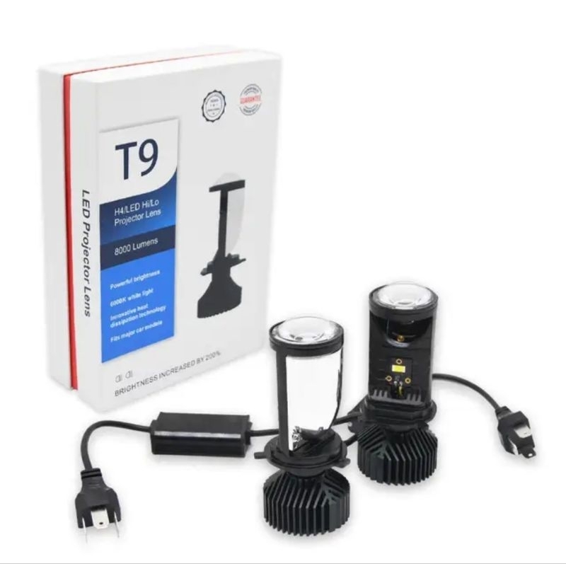 Lampu LED Projie H4 Mini Projector Lens Lensa Mobil Motor T9 - L6K-H4