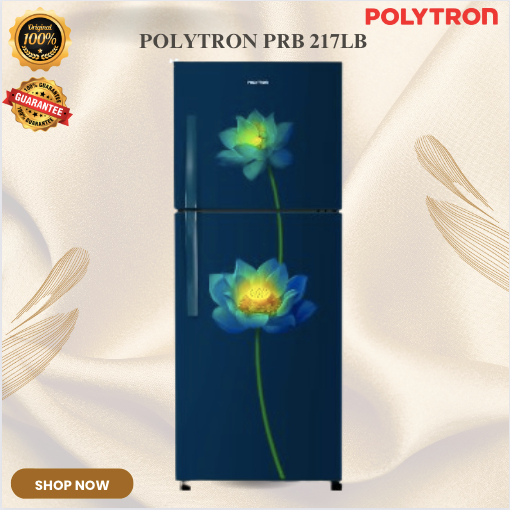 POLYTRON Kulkas 2 Pintu Beauty Steel PRB 217LB 210L/PRB-217LB/PRB 217LB/PRB-217-LB/PRB-217LB