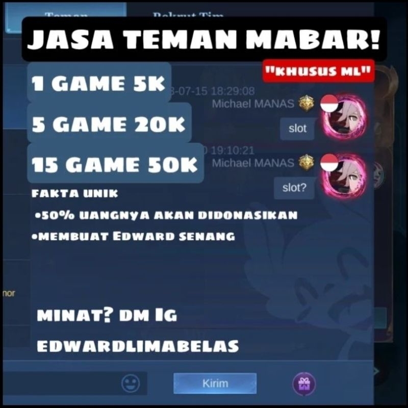 BUAT YANG NGERANK KALAH TERUS MENDING ORDER JASA MABAR AOSHI.