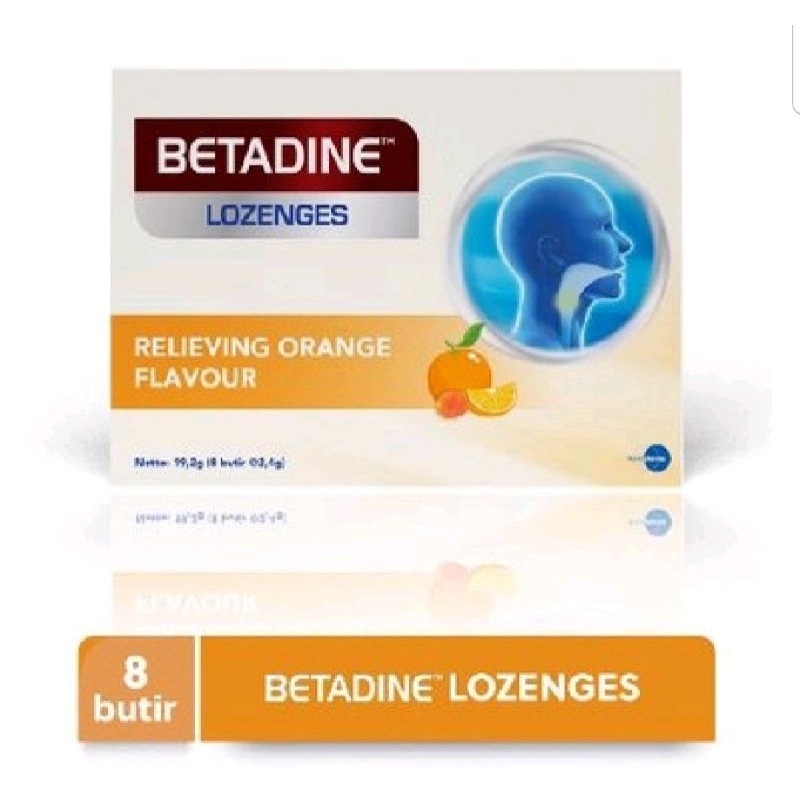 

BETADINE LOZENGES ORANGE FLAVOUR Permen Pelega Tenggorokan