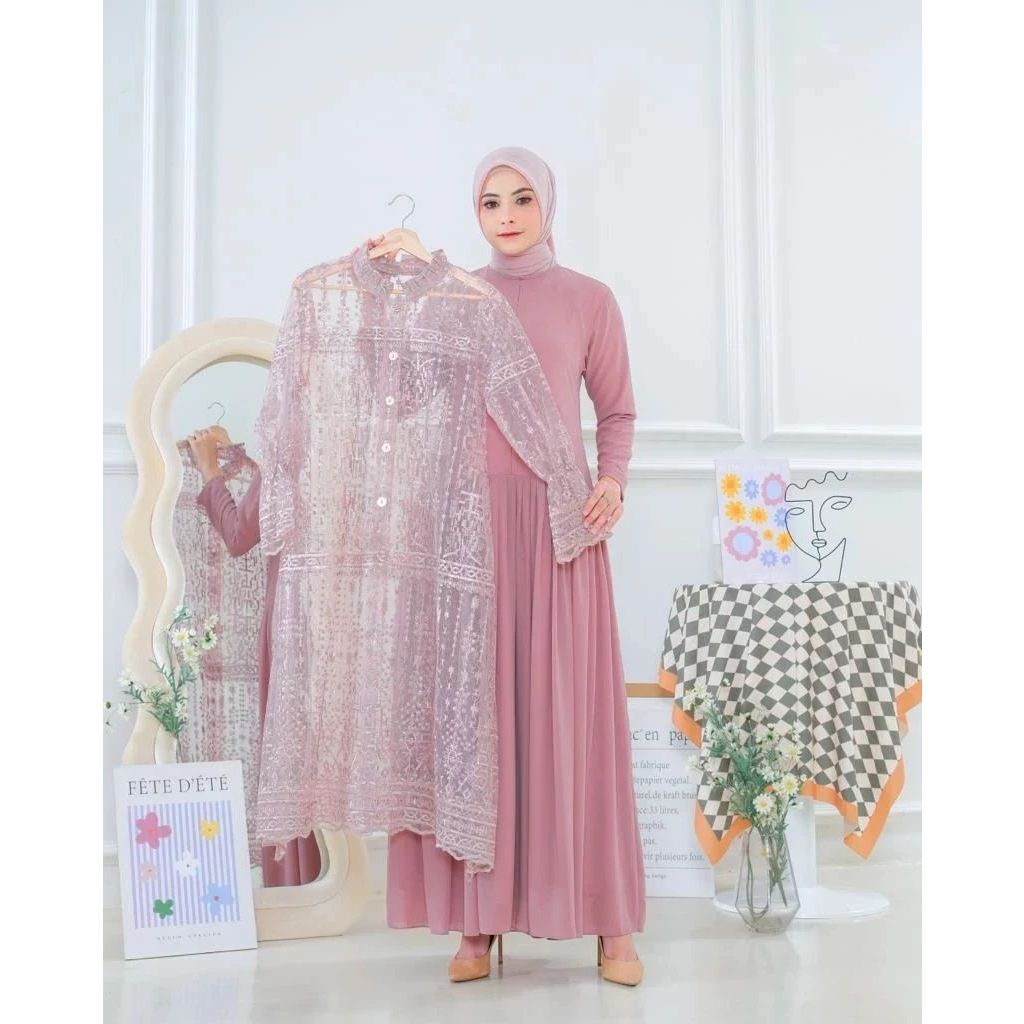 Stelan outer kebaya modern | Outer brokat kebaya | kebaya dress terbaru 2024