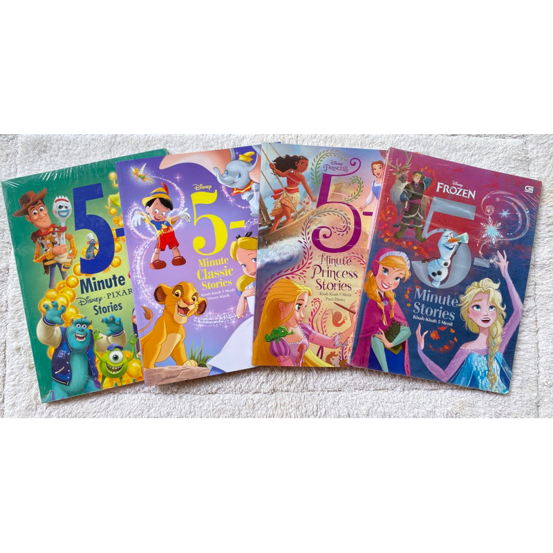 [ORIGINAL] Gramedia : Disney 5 Minute Stories Kisah-Kisah 5 Menit Disney Classic Frozen Pixar Prince