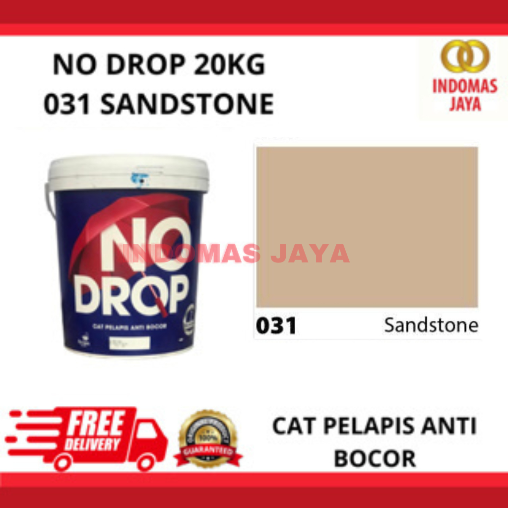 CAT ANTI BOCOR KEDAP AIR WATERPROOFING 20KG 20 KG sandstone 031 NODROP / NO DROP 20KG GALONAN SANDST