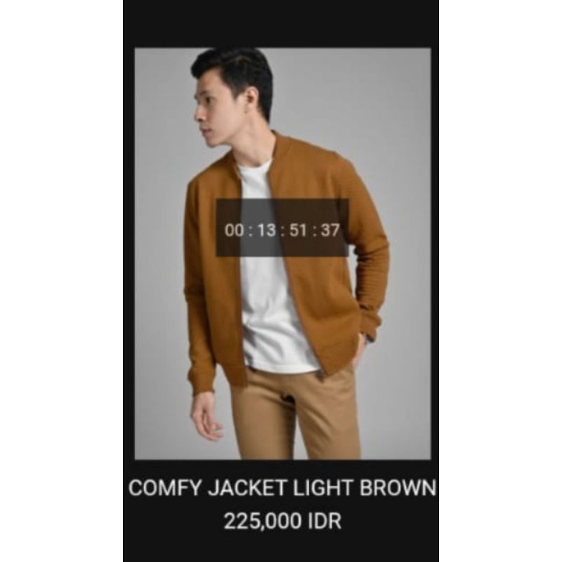 preloved heymale comfy jacket light brown size M