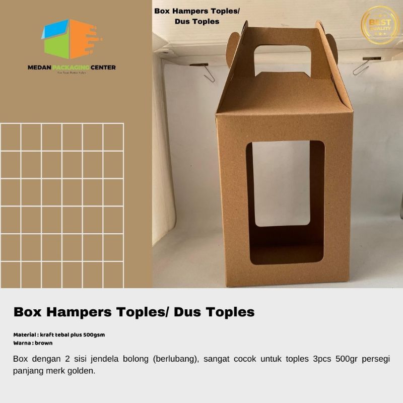 

Box Toples Persegi Panjang / Box Hampers Toples / Box Hampers souvenir / Gift box / Box Lebaran / Kardus