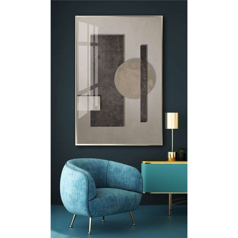lukisan abstrak dinding kamar tidur ukuran 60x90cm  plus frame