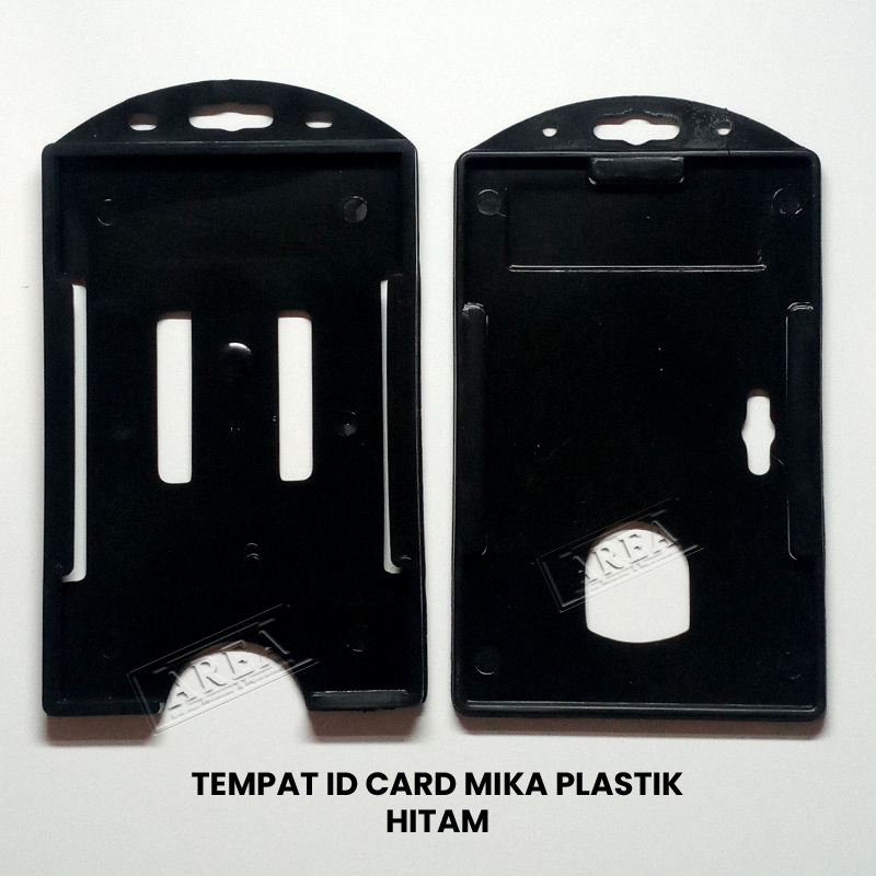 

Tempat ID Card Hitam Plastik Potrait/Vertikal/Berdiri Tanpa Tali