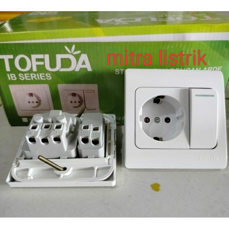 IB Stop kontak +saklar /Stop kontak saklar tanam tofuda