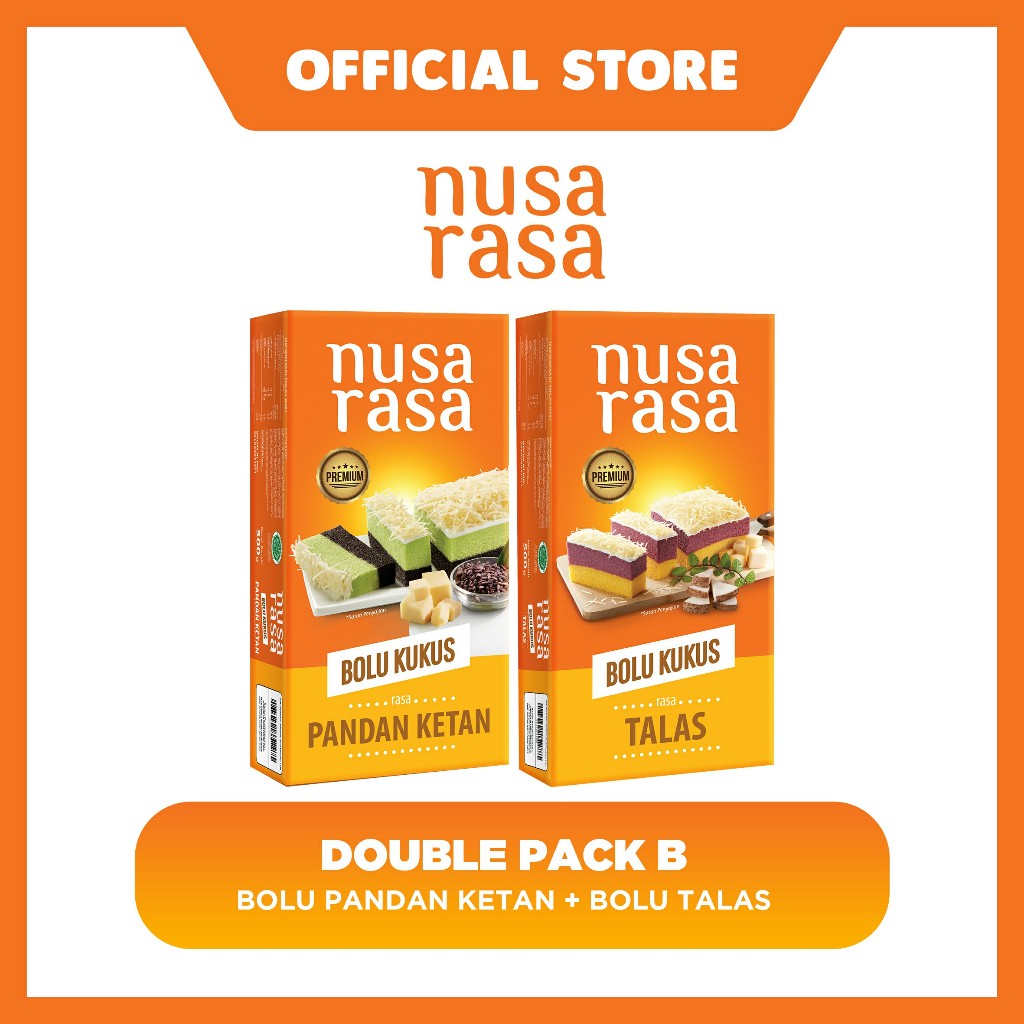 

Double Pack B (Bolu Nusa Rasa - Pandan Ketan + Talas)