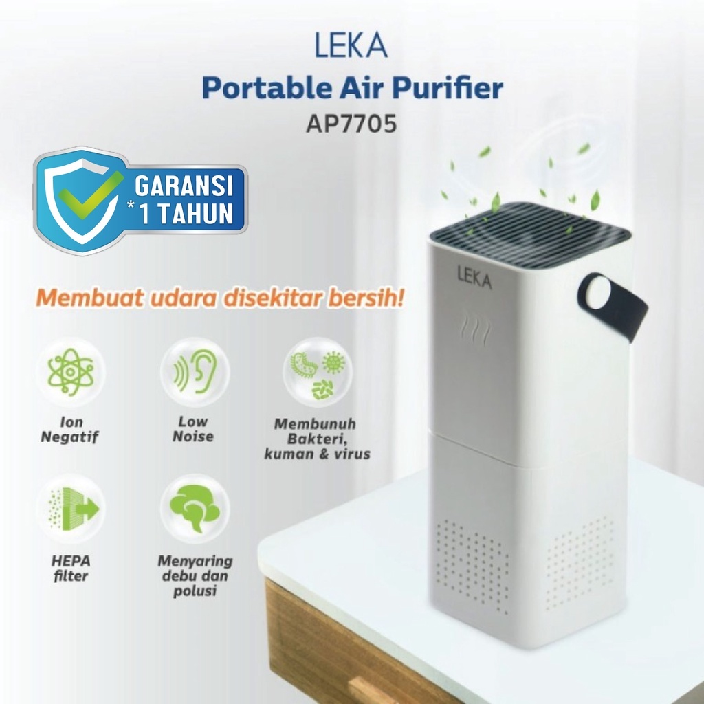LEKA AP7705 - Mini Air Purifed untuk Ruangan Lembab