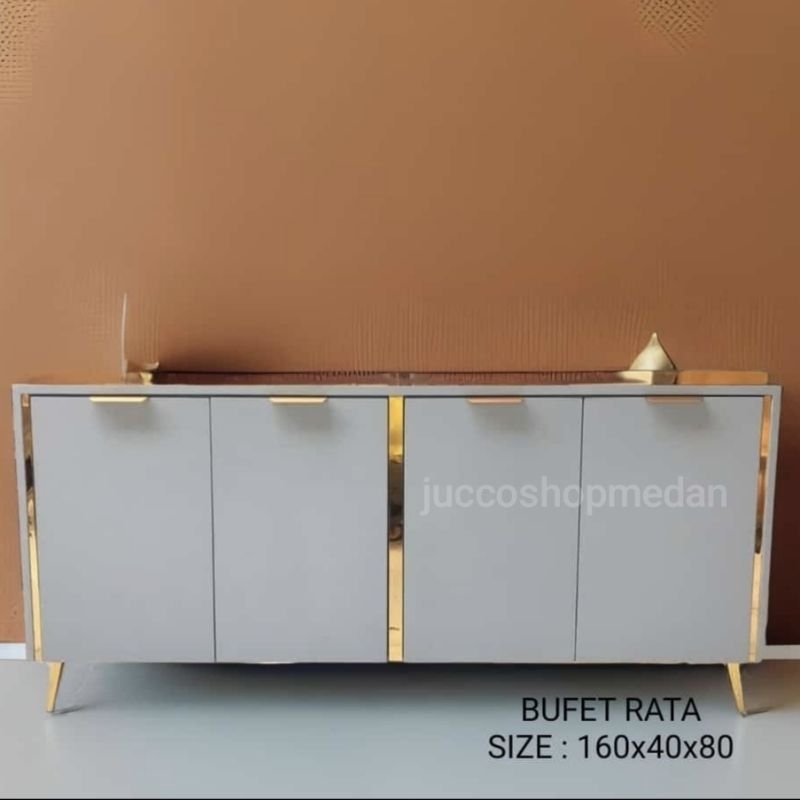Buffet Kayu Minimalis 160cm - Buffet TV - Buffet Minimalis Murah - Rak Serbaguna - Buffet Konsul - M