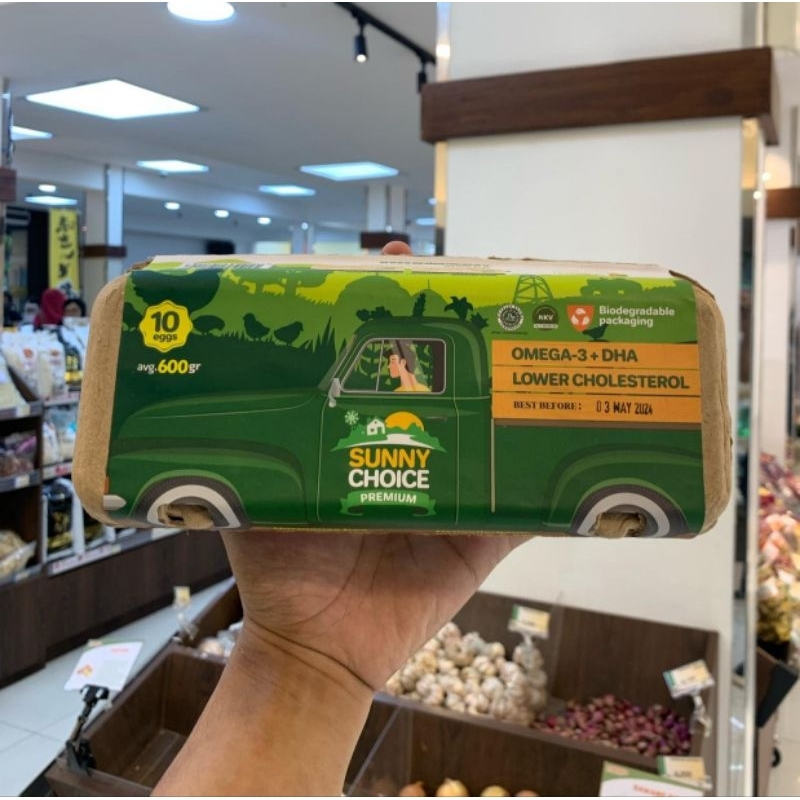 

Sunny Choice Premium Low Cholesterol Eggs / Telur Omega 3+ Rendah Kolesterol 10S