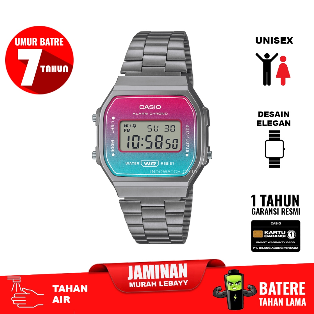 Casio A168WERB-2A A168 a168 jam tangan original garansi resmi