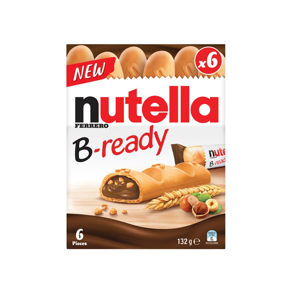 

Nutella B-Ready Biscuit Multipack 6x22g | 132g Australia
