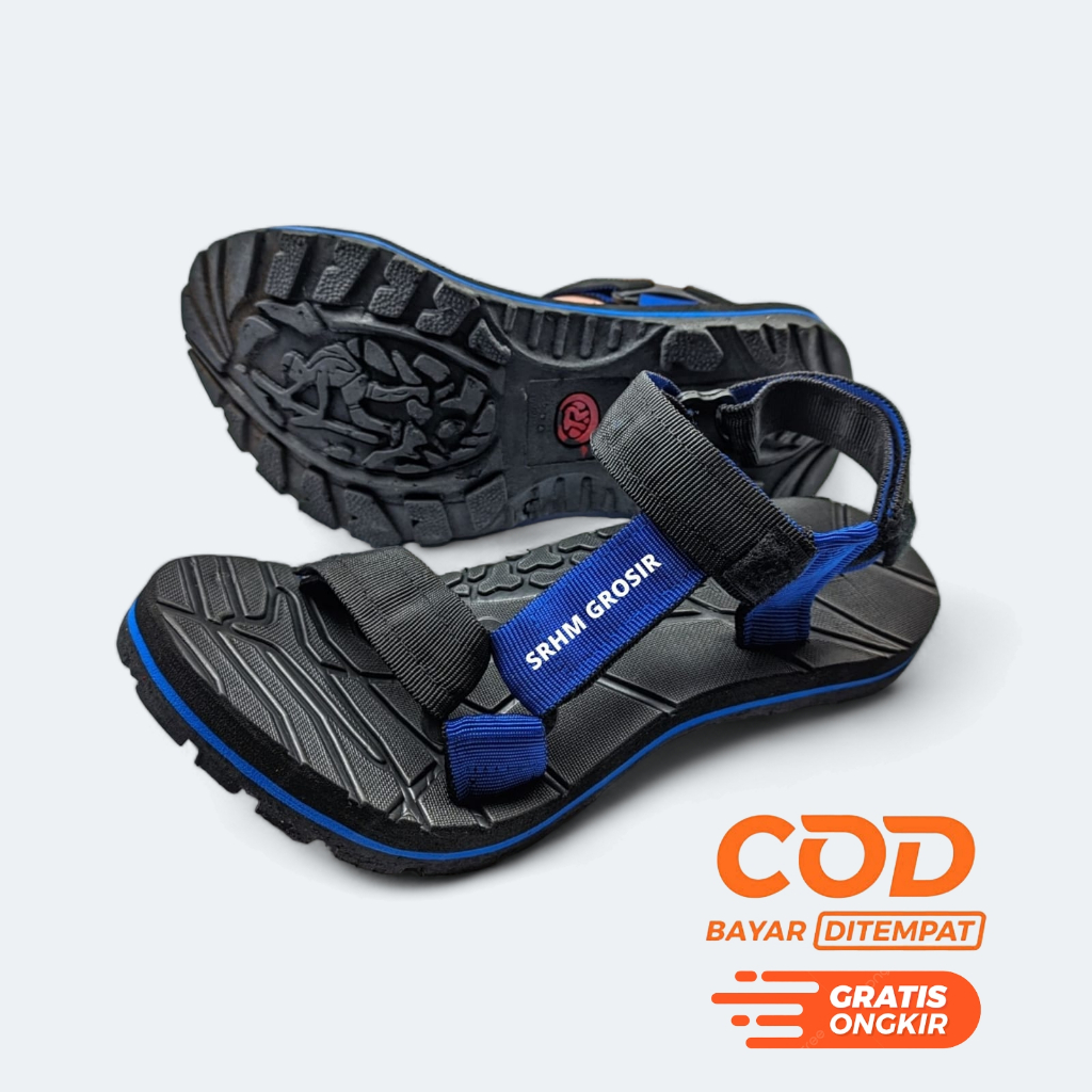 Sandal Cowok Gunung Dewasa Hitam Kekinian Terbaru