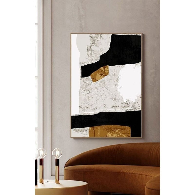 lukisan dinding abstrak minimalis lukisan kamar tidur ukuran 60x80cm