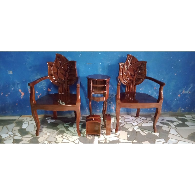 kursi teras/kursi teras murah/kursi daun jati/kursi teras daun