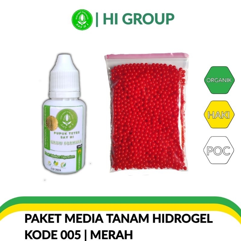 PEKAT MEDIA TANAM HIDROGEL DAN PUPUK | MERAH KODE 005