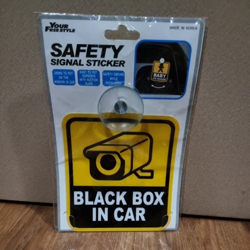 Safety Signal Sticker Black Box in Car Ace Hardware