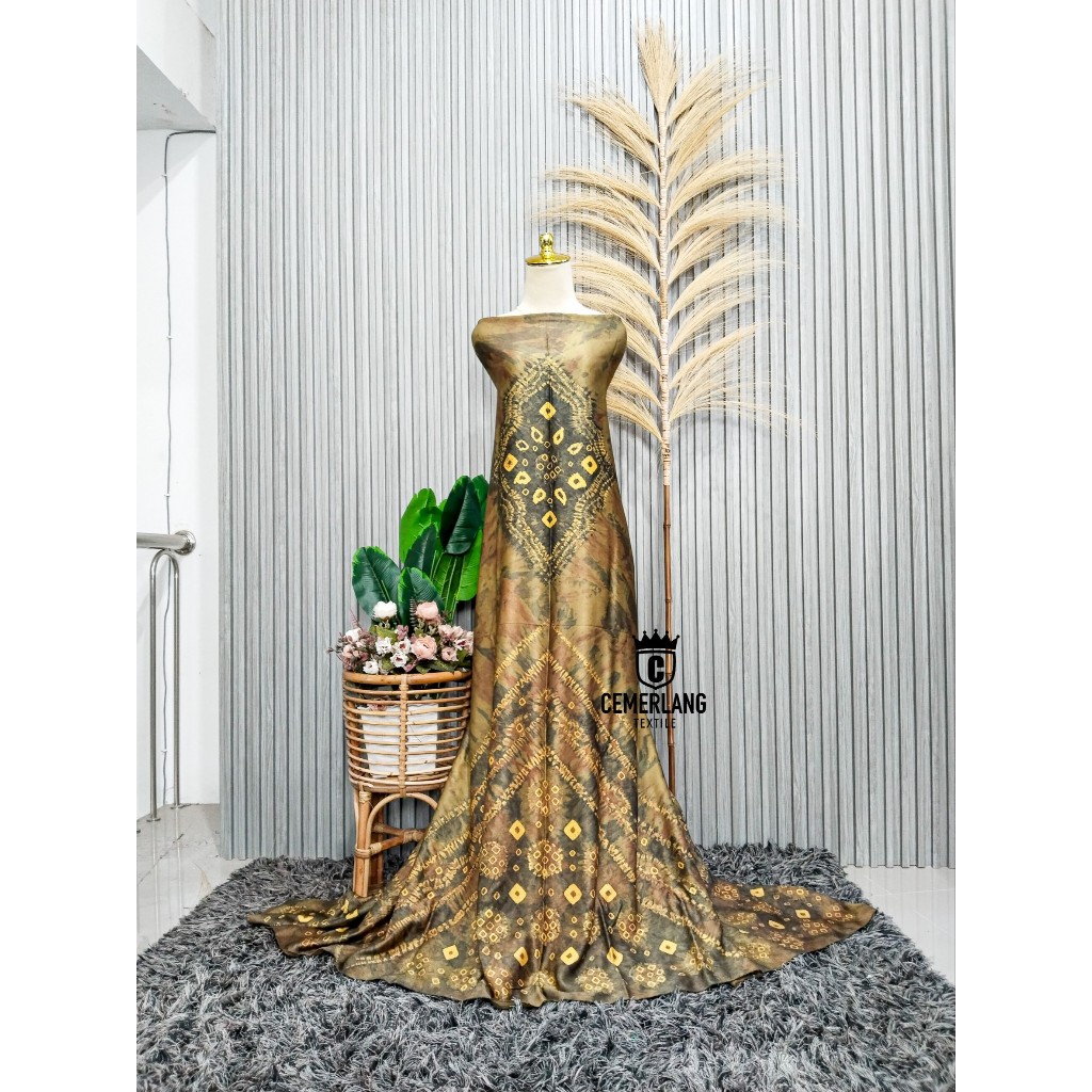 Bahan Kain Jumputan Satin Saten Silk Velvet Premium Handmade Khas Palembang