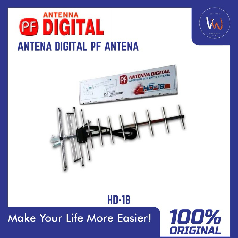 Antena Tv Digital PF Antena HD-18 / Antena Siaran Digital / Antena