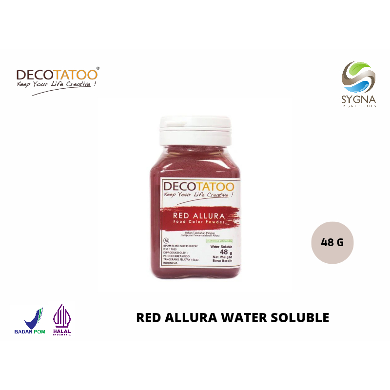 

(DISC 10% TERBATAS) Pewarna Makanan - Water Soluble Decotatoo - Red Allura Color