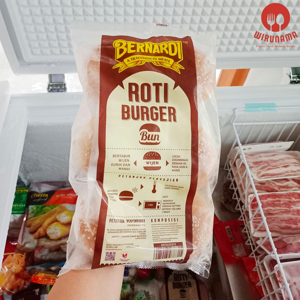 BERNARDI ROTI BURGER ISI 6 FROZEN FOOD YOGYAKARTA JOGJAKARTA