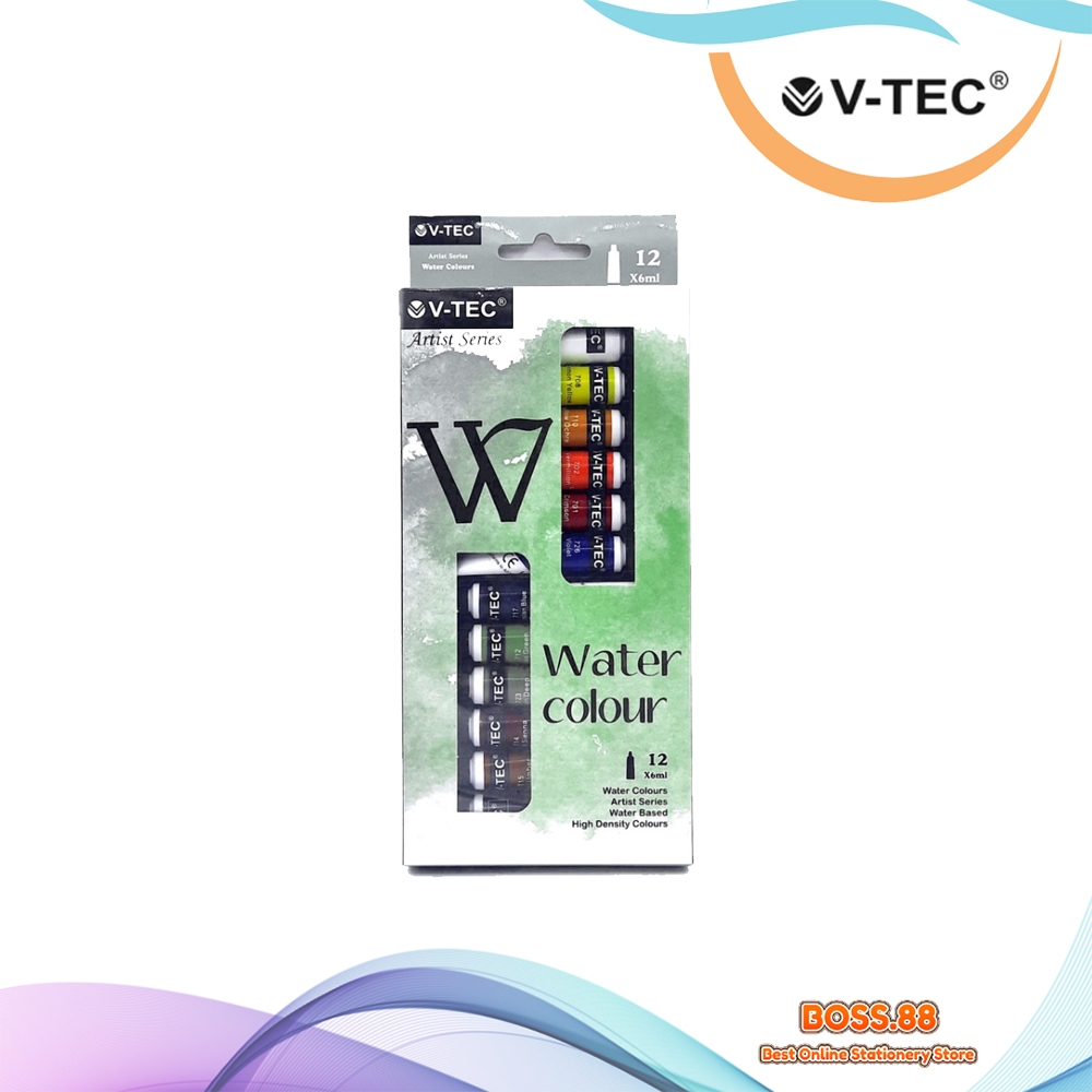 

WATERCOLOR / CAT AIR 12 WARNA 6 ML V-TEC VT-1325 (1 SET)