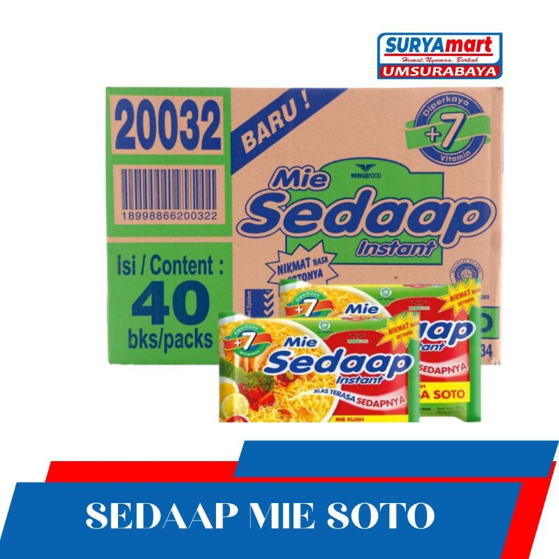 

SEDAAP MIE SOTO 1 DUS/40PCS