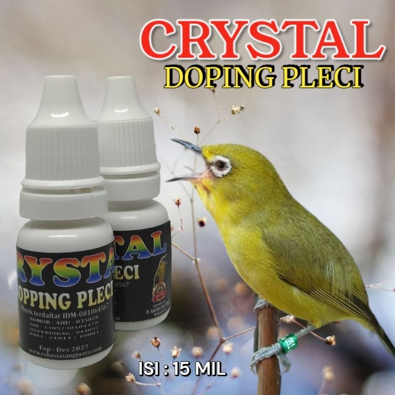 Crystal Doping Pleci Terbaik isi 15 mil Suplemen kesehatan Untuk Burung Pleci