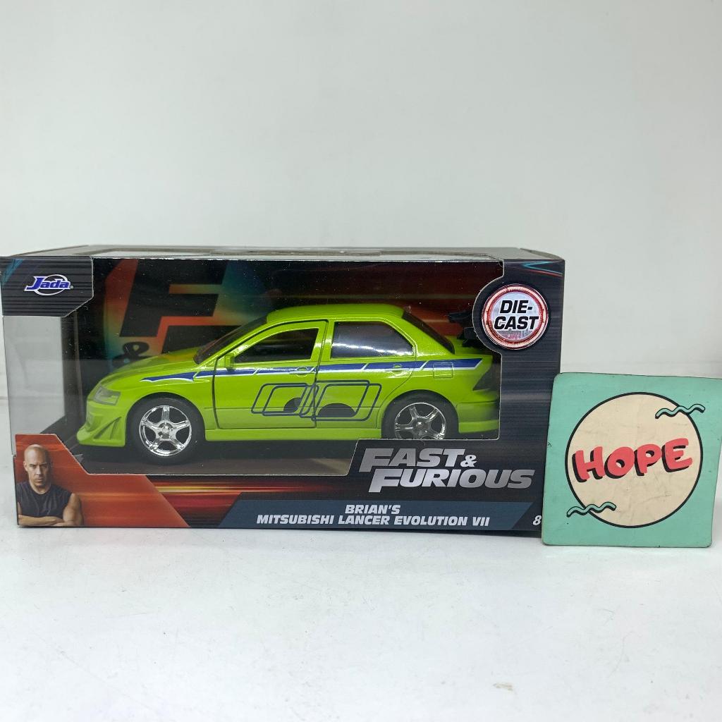 Jada Fast & Furious Brian's Mitsubishi Lancer Evolution VII Diecast Mobil Skala 32 Original