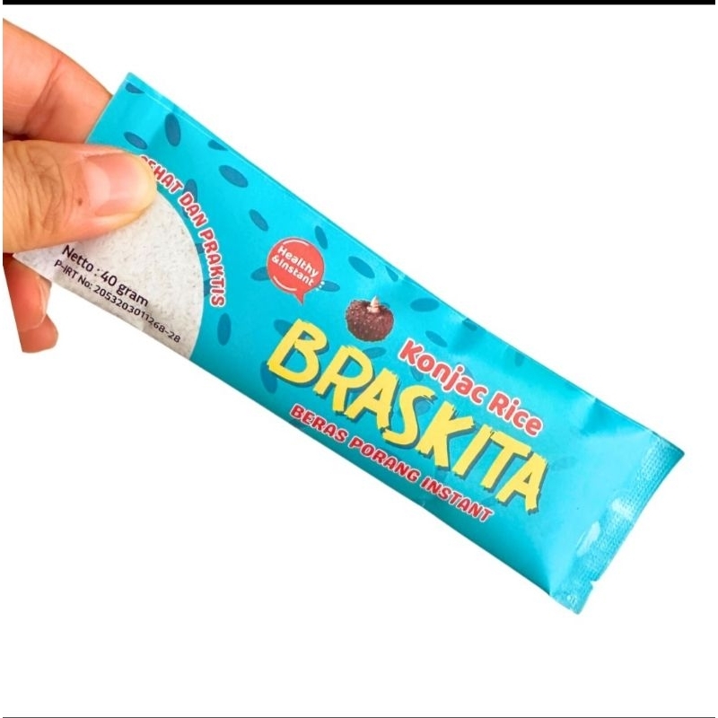 

Beras instan Porang 40gr Konjac Shirataki Kemasan Hemat
